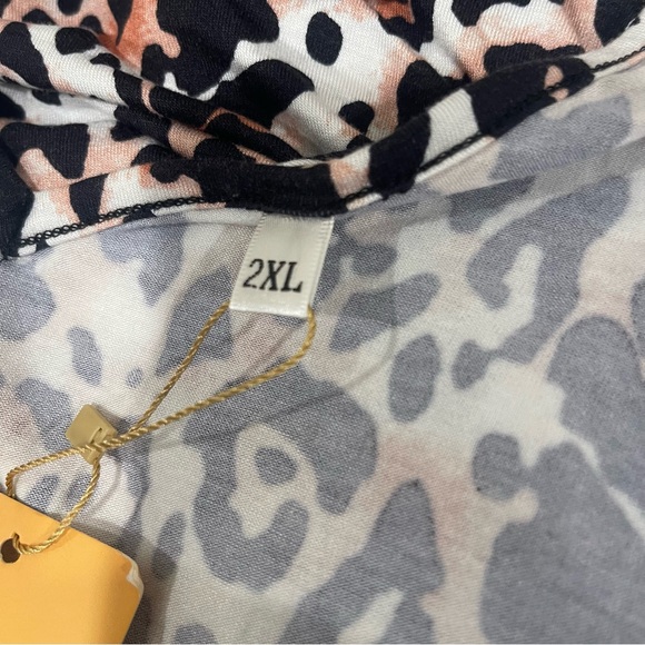 Cheetah print women’s oversized flowy maxi dress with pockets NWT Gracerelle 2XL - Picture 5 of 7